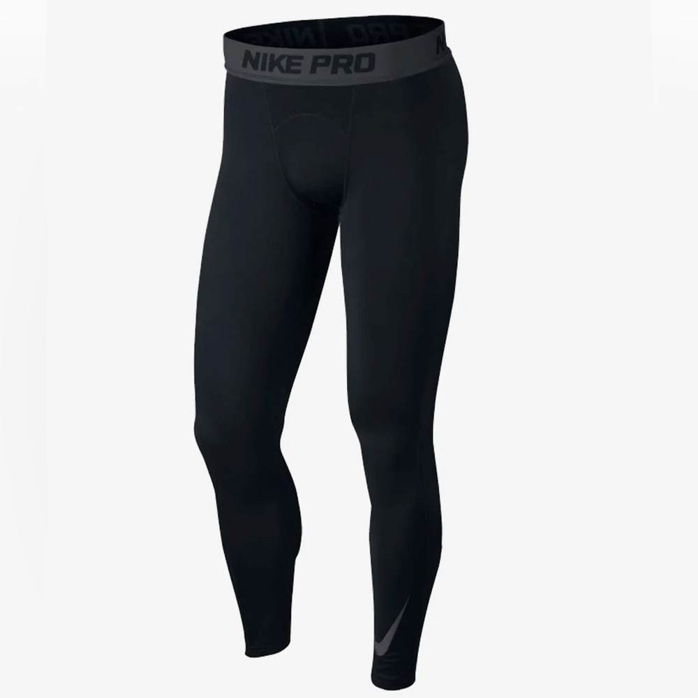 Nike Pro Therma Mens Dri Fit Tights Black Size Medium